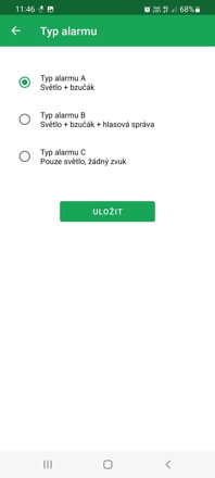 Typ zvuku alarmu | DoseControl App