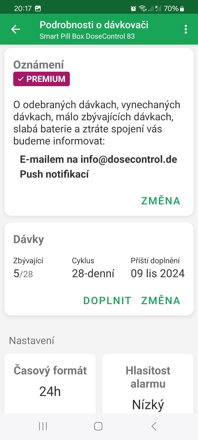 Stav oznámení