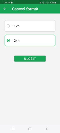 Nastavenie formátu času 12 vs 24 hodín