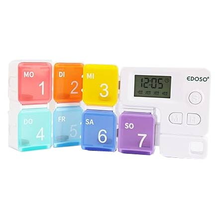 MINI dávkovač liekov na 7 dní so 7 zásobníkmi a alarmom EDOSO