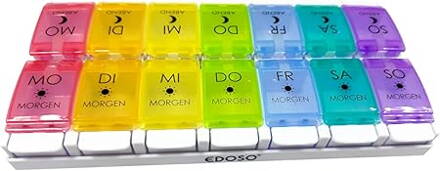 EDOSO Dávkovač liekov na 7 dní, Pill Box, 2 zásobníky